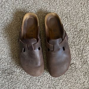 Birkenstock Boston Habana Brown Oiled Leather clogs